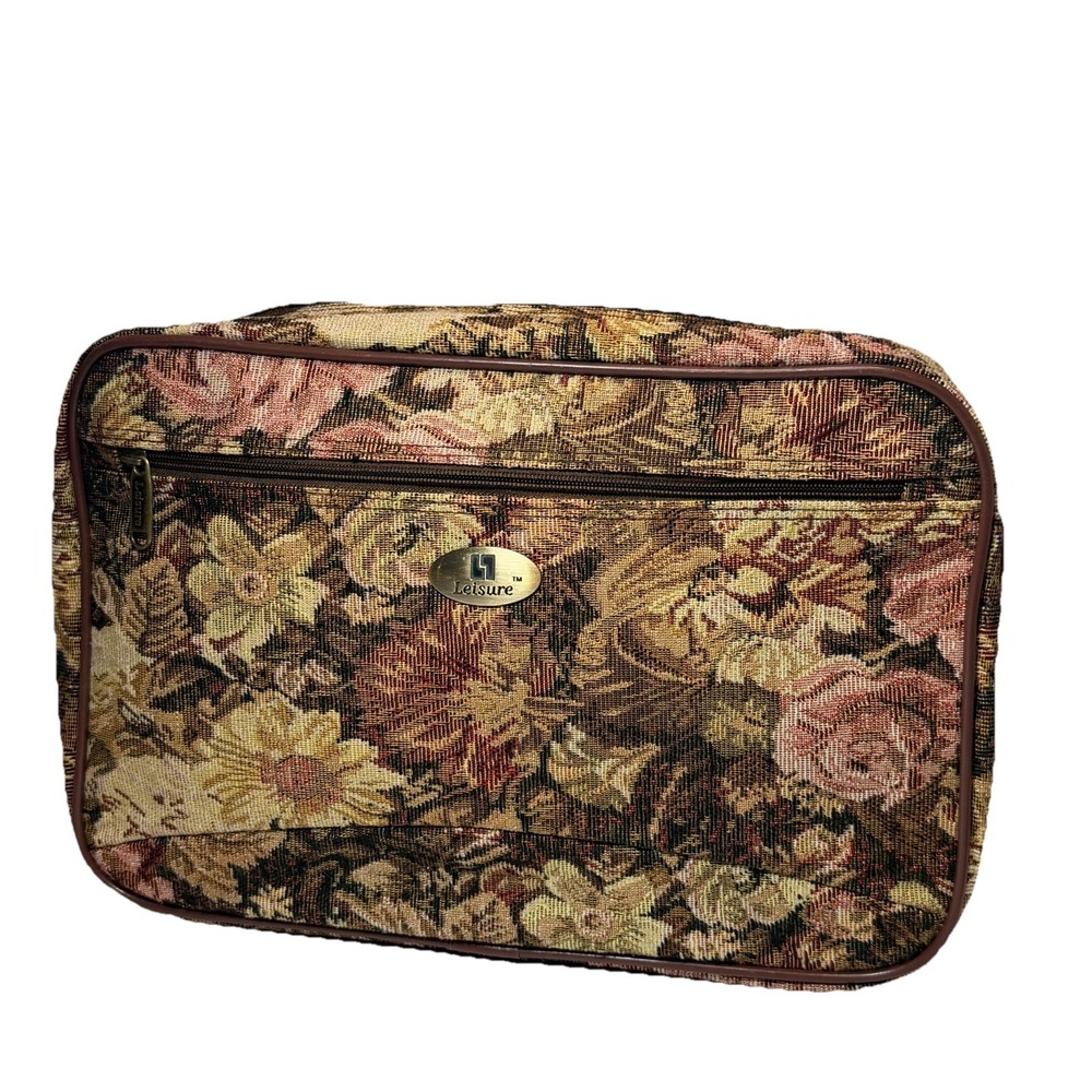 Vintage Floral Tapestry Travel Bag  15 X 10 X 5 Shoulder Strap Mary Poppins